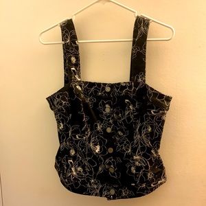 NWT Brand-New black and white sleeveless corset top - White House Black Market